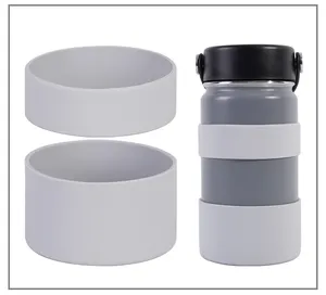 BPA Free Clear color Premier Silicone Cup Bands Holder 3cm Insulated Silicone Mug Sleeves