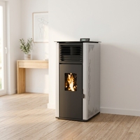 Poêle à granulés Wi-Fi PANSEE PS-80, chauffage d'air chaud économe en énergie pour salon moderne avec nouvelle technologie de pointe