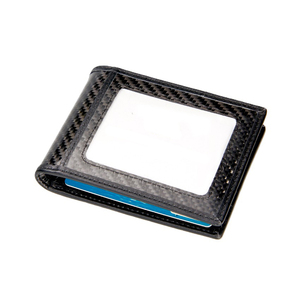 Carteras modernas de fibra de carbono minimalistas de lujo para hombre, tarjeteros delgados, Clips de efectivo de cuero personalizados para hombre, billetera con <span class=keywords><strong>Clip</strong></span> para dinero - Product Image 2
