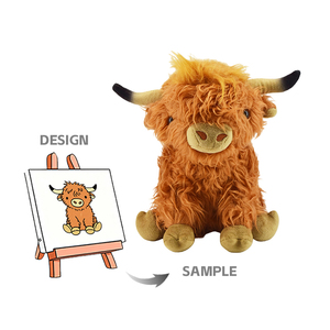 Animal Custom Highland Cow Toy Soft Plush <strong>Pillow</strong> Cushion with Stuffed Animal Toy for Children Toys With PP Cotton <strong>Pillow</strong> - Product Image 1