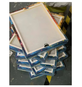 Impression sur toile sans cadre Lotus, Peinture abstraite moderne de coucher de soleil, Décoration murale pour salon, Bleu jaune vibrant, Cadeau <span class=keywords><strong>zen</strong></span> pour la maison - Product Image 5