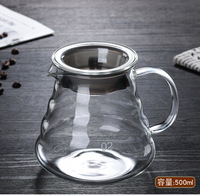 Ensemble de cafetière à filtre en verre borosilicate au design vintage avec filtre métallique transparent pour usage professionnel