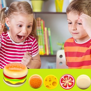<span class=keywords><strong>Juguete</strong></span> deslizante de dedo de hamburguesa con bollo realista lechuga tomate queso alivio del estrés Fidget para niños y adultos - Product Image 3