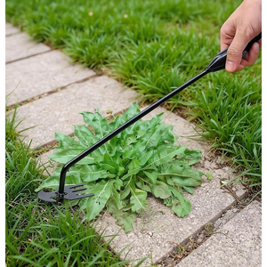Outil de désherbage de jardin, outil d'arrachage des mauvaises herbes, outil de désherbage à 4 dents en acier au manganèse pour jardin potager - Product Image 3