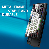 Teclado Mecánico para Juegos CK73 Personalizado, con Cable, 87 Teclas, Retroiluminación RGB, para Juegos de Windows y Mac