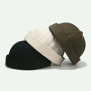 Gorra de béisbol sin ala ajustable de algodón puro estilo Landlord/Yuppie para venta al por mayor - Product Image 4