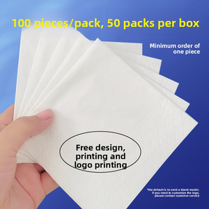 Servilletas Desechables Impresas Personalizadas de 2 Capas con Logotipo, Servilletas de Cóctel Suaves Plegables en Bolsa para Uso en Restaurantes - Product Image 2