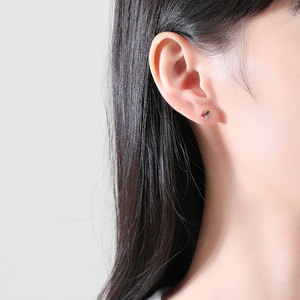 CZCITY anting-anting gaya Korea Wanita desainer perak <span class=keywords><strong>Zarconia</strong></span> 925 wanita trendi zirkon anting-anting warna-warni - Product Image 3