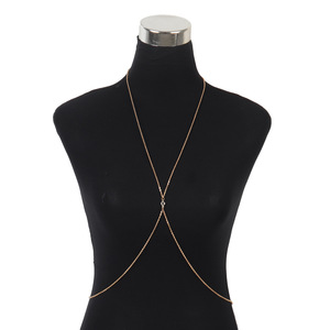 Collar de <span class=keywords><strong>Cadena</strong></span> Larga de Aleación de Moda, <span class=keywords><strong>Piercing</strong></span> de Pezón, Accesorios Sexys para el Pecho, para Mujeres, Fiestas y Bodas, Tendencia - Product Image 4