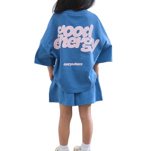 Set T-Shirt e Pantaloncini per Bambini con Stampa 3D Personalizzata, Maglietta con Grafica Oversize e Shorts, Outfit Estivo per Ragazze per Giochi <span class=keywords><strong>di</strong></span> Strada - Product Image 1
