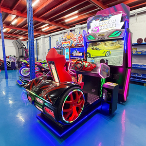 Machine de jeu d'arcade commerciale d'intérieur de course à simulateur de mouvement complet à monnayeur, écran LCD 37 pouces, prise en charge de la langue anglaise - Product Image 1