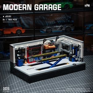 XJD JD101 763 pièces Ensemble de briques de construction de <span class=keywords><strong>garage</strong></span> de style chinois, modèle technique en plastique, jouet moderne, cadeau de festival - Product Image 1