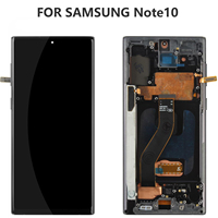 Reemplazo de pantalla Super Amoled original para Samsung Galaxy Note10, panel de pantalla táctil N970F N970U, marco de pantalla Lcd, huellas dactilares