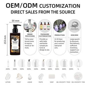 Extractos de plantas orgánicas 250Ml Black Reishi & Fo-Ti Champú espesante Promueve la producción de melanina para el <span class=keywords><strong>tratamiento</strong></span> de canas - Product Image 6