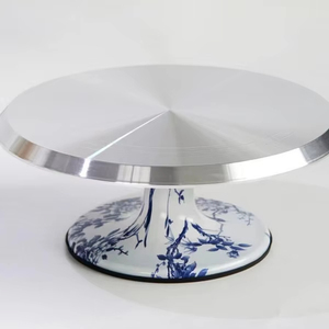 Plateau tournant rotatif Bview de 12 pouces en aluminium avec base en plastique pour la <span class=keywords><strong>poterie</strong></span>, la décoration de gâteaux et l'art céramique - Product Image 4