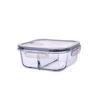 Conteneur de stockage alimentaire en verre en gros, taille XL, avec couvercles en verre pour la conservation des aliments, hermétique, pour la cuisine