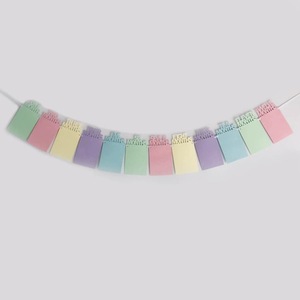 Bannière de fête en papier pailleté pour cadre photo, décoration de premier anniversaire de bébé de 12 mois, bannières de fête intérieures style dessin animé - Product Image 3