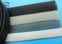 Funda Protectora de Cables de PET Negra Trenzada y Expandible, Retardante de Llama, para Cables de Audio y Video