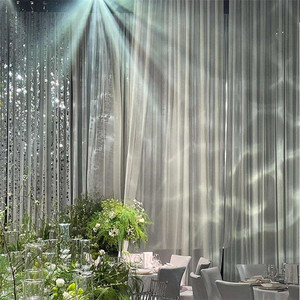 Tenda in Tulle <span class=keywords><strong>Bianco</strong></span> Scintillante per Palcoscenico Matrimoniale, Decorazione a Soffitto, Tessuto Fluido Effetto Ondulato, Filato Leggero e Fluente - Product Image 5