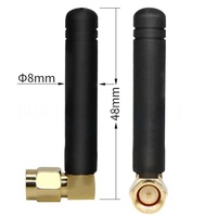 Mini antenne WiFi double bande 2,4 GHz 5,8 GHz 3,5 dBi en caoutchouc, connecteur de tige en caoutchouc, antenne externe omnidirectionnelle verticale