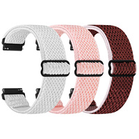 Bracelet de montre en nylon respirant réglable 18-22 mm, bande à libération rapide, bracelet élastique tissé pour montre connectée Huawei GT3