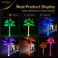 IP65 Outdoor Wasserdichte Beleuchtete Feiertagsdekoration Kunststoff Künstliche LED-Kokospalmen-Lichter Palme Mit