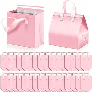 Sacs isothermes personnalisés en non-tissé, épais, avec feuille métallisée, pour barbecue, bubble tea, boissons froides, auto-scellants, imprimés sur écran - Product Image 1