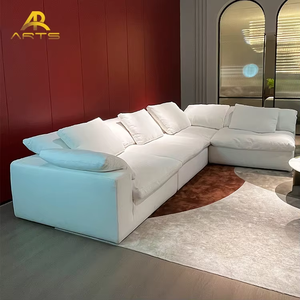 Ensemble de canapés Cloud L en tissu de haute qualité, design nordique en rangée droite, pour hôtels et villas, rembourré en bois, vente en gros directe usine - Product Image 3