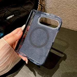 Étui de téléphone magnétique en cuir PU personnalisé pour iPhone Duo avec bouton de caméra IA, charge sans fil, coque rigide de protection fine - Product Image 3