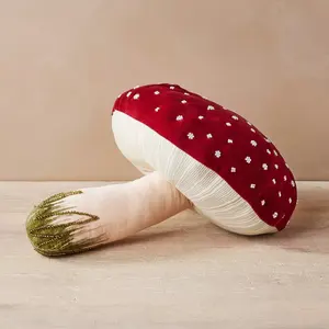 Oreiller champignon cible Oreiller en forme de champignon Décor à la maison Cadeau de vacances Jouet en peluche