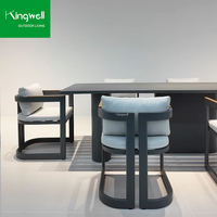 Ensemble de mobilier de jardin en aluminium imperméable et résistant aux UV, prix de gros, table et chaises de bistrot pour l'extérieur