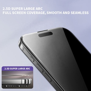 Film de protection anti-espion 360° 0,33 mm 2.5D ROHS REACH avec logo autocollant pour iPhone 14 15 16 17 Pro Max – Bouclier <span class=keywords><strong>incassable</strong></span> - Product Image 5