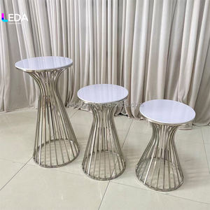 Socle rond doré LEDA 60 70 90 cm pour gâteau de mariage, présentoir à dessert pour fête de mariage - Product Image 4