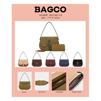 Sac bandoulière 2-en-1 en faux daim style vintage avec boucle mors de cheval BAGCO 2026 pour femme – Vente en gros