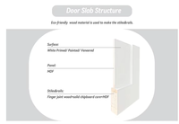 Porte Shaker moderne en panneau de bois massif avec placage en dalle, âme pleine et verre miroir
