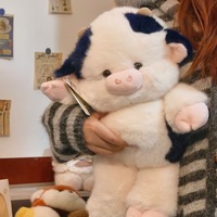 Nouvelles adorables petites peluches d'animaux de la série « Can't Run » : souris, vache, éléphant et renard.