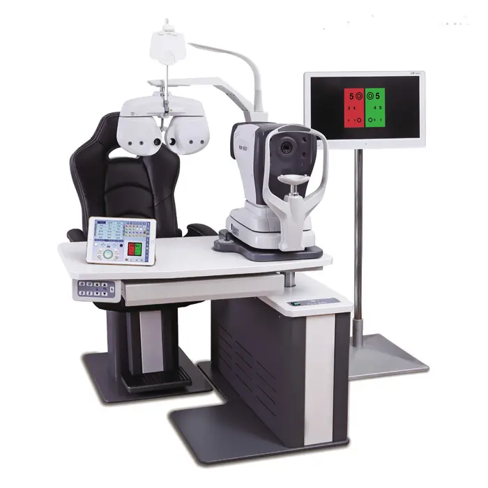 TCS-860中国眼科検査ユニット屈折複合椅子とテーブル