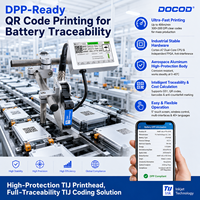 Impresora de Códigos de Barras de Inyección de Tinta Térmica Industrial en Línea de Alta Definición Docod T180e de 12.7 mm para Fecha de Caducidad y Código GS1