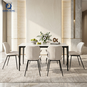 <span class=keywords><strong>Tavolo</strong></span> da Pranzo dal Design Moderno con Gambe in Metallo, Arredamento per Sala da Pranzo e Soggiorno - Product Image 3