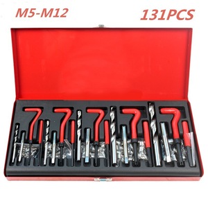 Juego de Herramientas para Reparación de Roscas de Acero de 131 Piezas, Estuche Metálico Portátil para Roscas M5 M6 M8 M10 M12 - Product Image 4