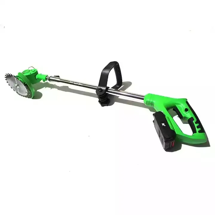 Portable Grass Trimmer Green Electric Brush Cutter Cordless Lithium Battery Powered String Trimmer