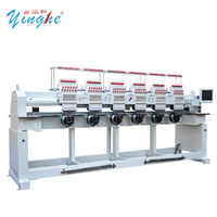 Machine à broder industrielle Yinghe à 6 têtes, machine à broder informatisée à grande vitesse pour vêtements, casquettes, logos