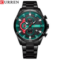 CURREN 8402 Montre-bracelet pour homme curren homme montre Reloj Montre chronographe étanche pour homme Montre à quartz sport en acier de luxe pour homme