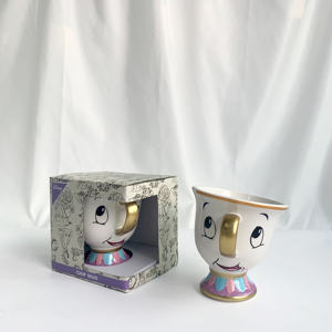 Tasse à thé <span class=keywords><strong>et</strong></span> à café en céramique 3D FAB Starpoint <span class=keywords><strong>La</strong></span> <span class=keywords><strong>Belle</strong></span> <span class=keywords><strong>et</strong></span> <span class=keywords><strong>la</strong></span> <span class=keywords><strong>Bête</strong></span> avec impression de feuille d'or - Product Image 3