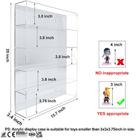 Étui en acrylique à 5 couches, mini Funk Pops, anti-poussière, transparent, support mural de rangement de bureau pour figurines d'action, objets de collection, présentoir