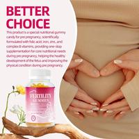 Bonbons gélifiés multivitaminés de qualité alimentaire OEM, favorisant la fertilité prénatale et la santé hormonale, gélifiés pour l'équilibre féminin, 60 gélifiés/flacon
