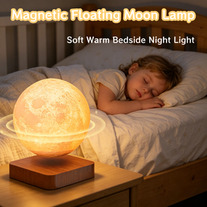 HCNT 3D Printing Levitating Moon Lamp 360° Rotation Floating Moon Night <b>Light</b> For Birthday Home Decor Gift - Product Image 1