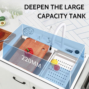 Fregadero <span class=keywords><strong>de</strong></span> cocina <span class=keywords><strong>de</strong></span> tratamiento <span class=keywords><strong>de</strong></span> superficie Nano <span class=keywords><strong>de</strong></span> oro giratorio multifuncional <span class=keywords><strong>de</strong></span> 304 grados BEDE 360 <span class=keywords><strong>de</strong></span> acero inoxidable - Product Image 3