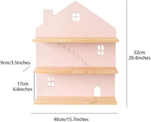 Étagère murale en bois, étagère flottante en <span class=keywords><strong>forme</strong></span> de <span class=keywords><strong>maison</strong></span>, étagère murale décorative, décoration intérieure, étagères murales décoratives pour chambre de filles - Product Image 6