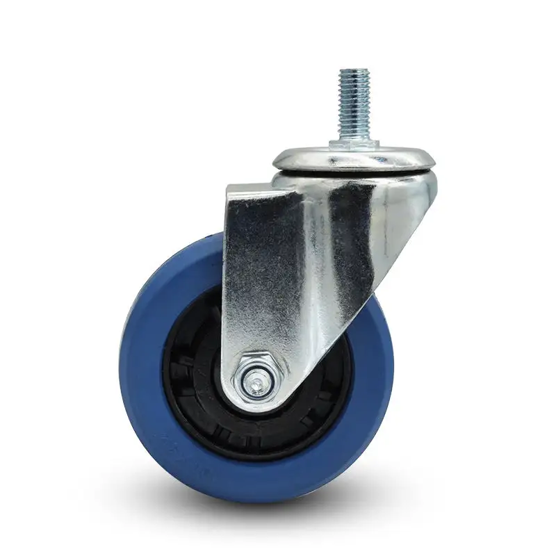 Shopping Trolley Cart Caster Wheels Rubber Caster Wheel With Brake 100mm Cast Iron Wheel Castors